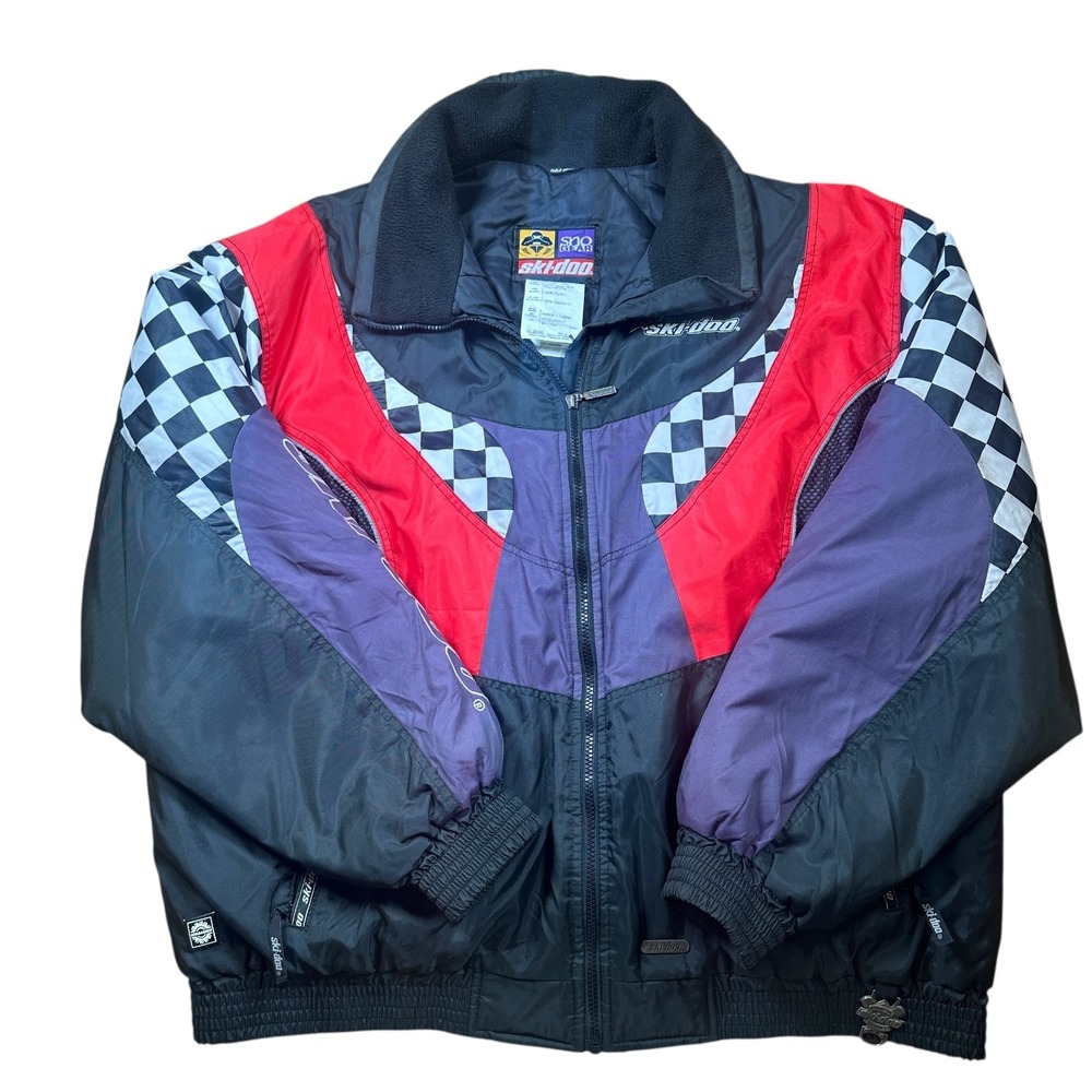 VTG Retro Ski Doo Sno Gear Bombardier Jacket Mens 3XLT Purple Racing Snowmobile